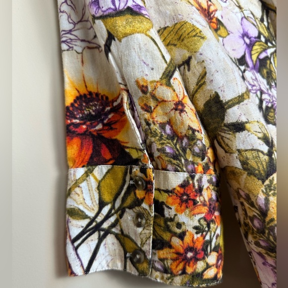 Chicos floral patterned v-neck dress in size 00 - Picture 8 of 10